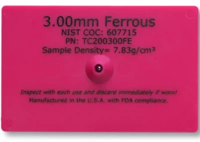 Ferrous Test Card Red