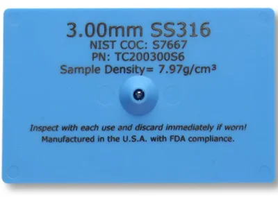 Stainless Steel 440 Test Card
